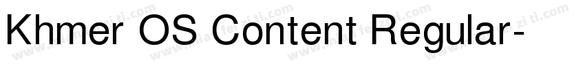 Khmer OS Content Regular字体转换